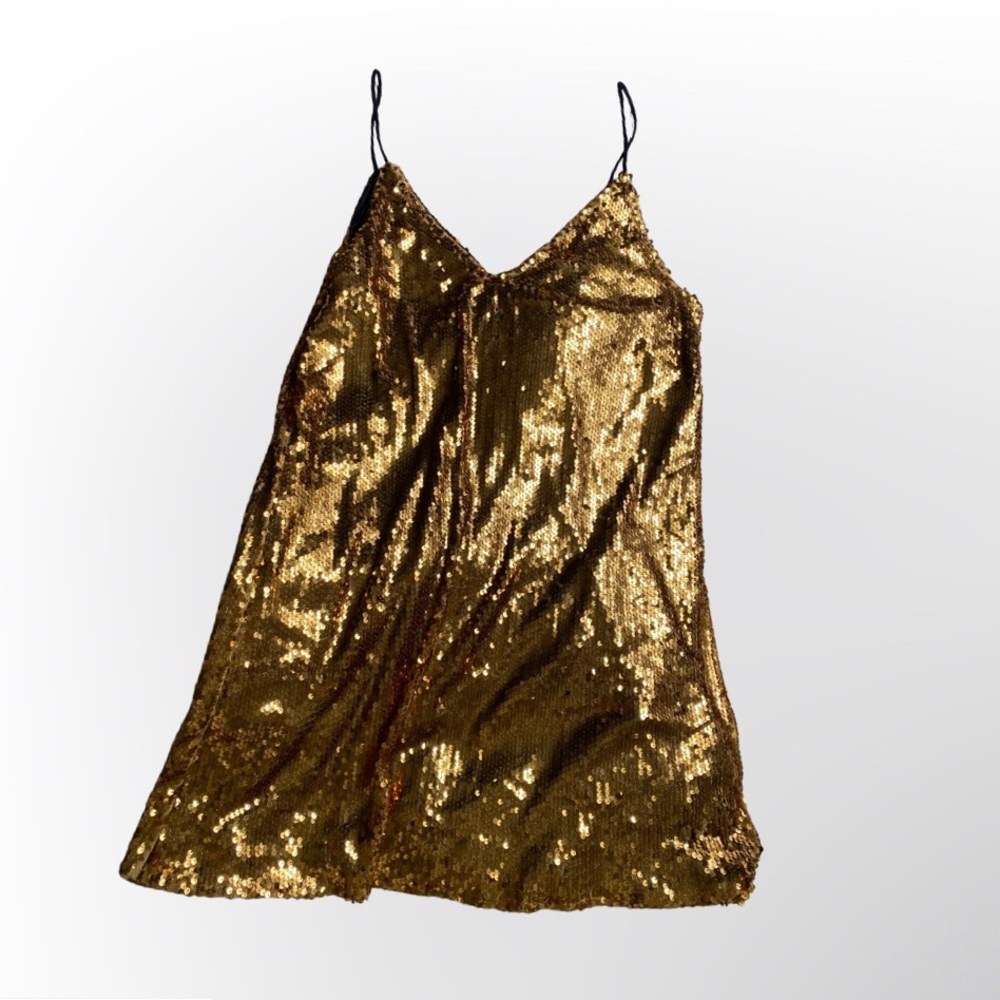 Gold Sequin party dress